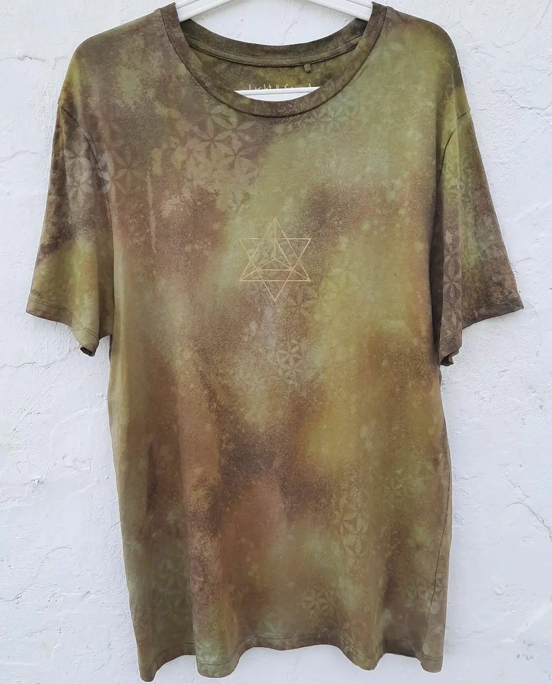 Gold Merkarba Forest Psychedelic Tshirt 2XL OOAK