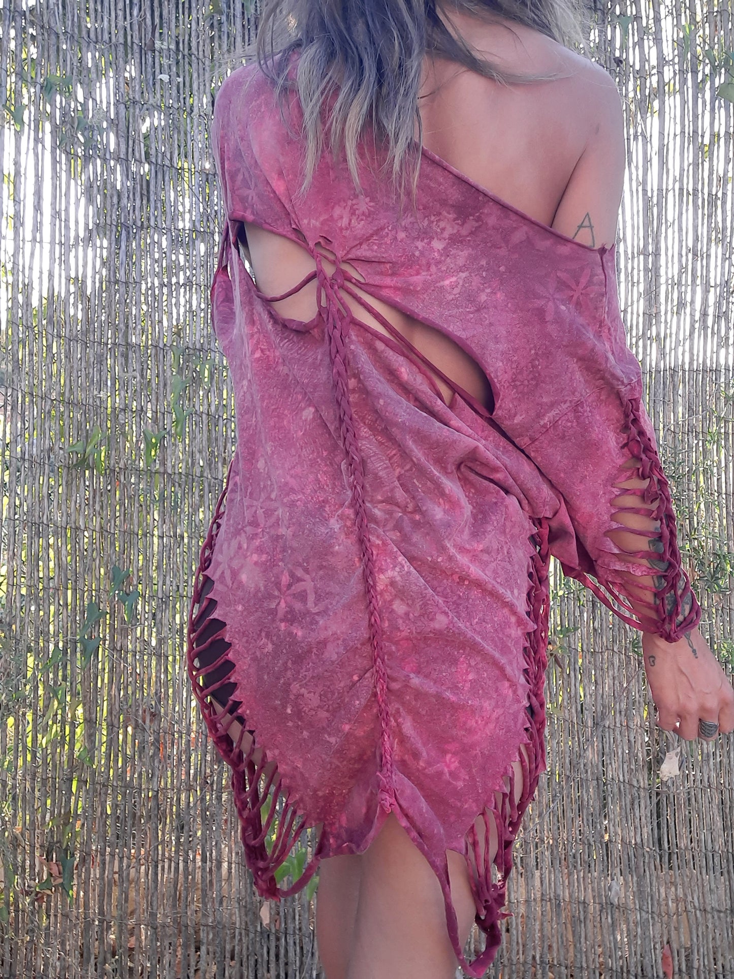 Dragonfly Weave Universe Tshirt Dress One Size OOAK