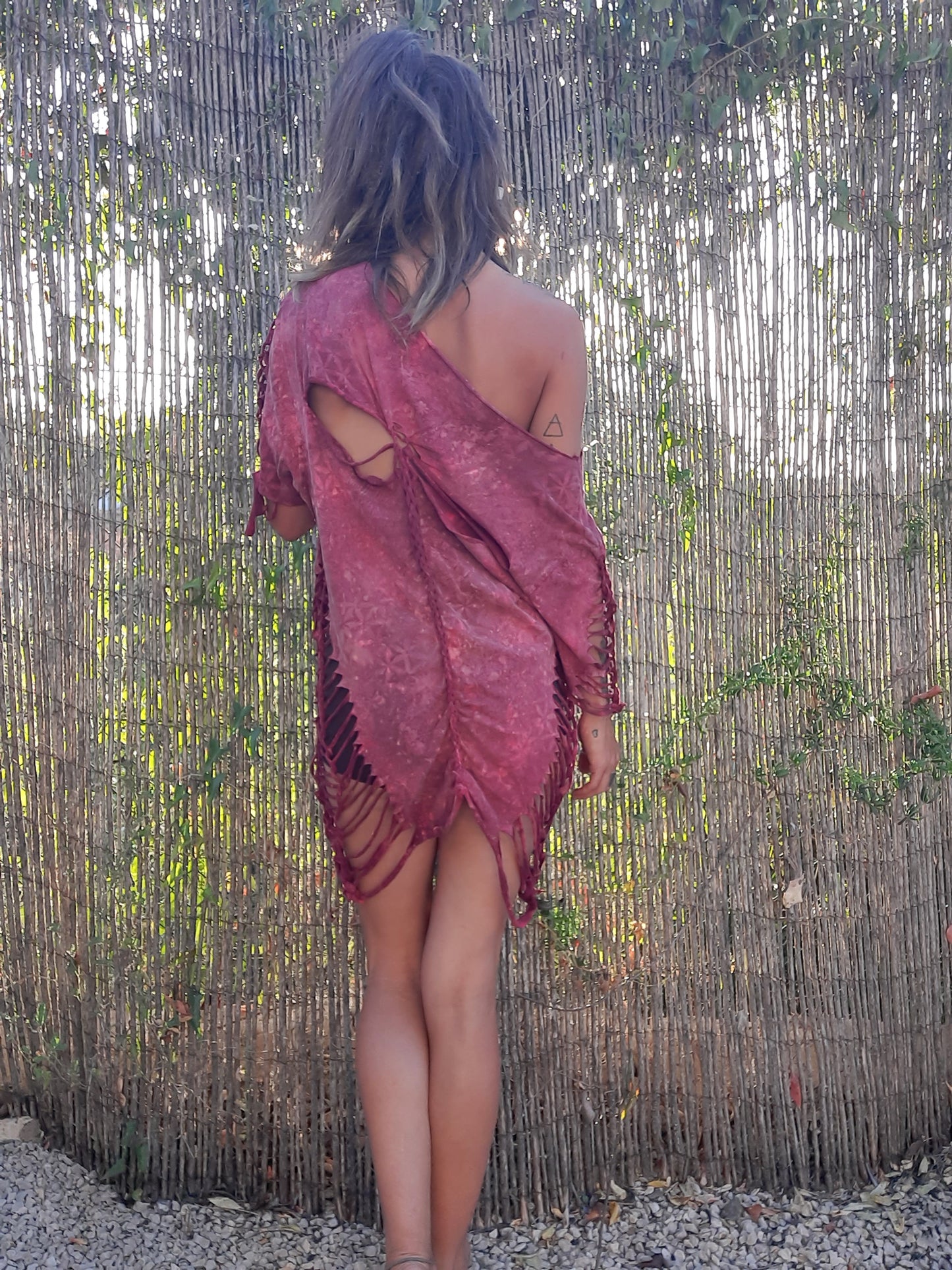 Dragonfly Weave Universe Tshirt Dress One Size OOAK