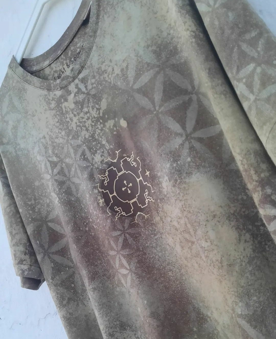 Shipibo Flower Of Life Psychedelic Tshirt 2XL OOAK