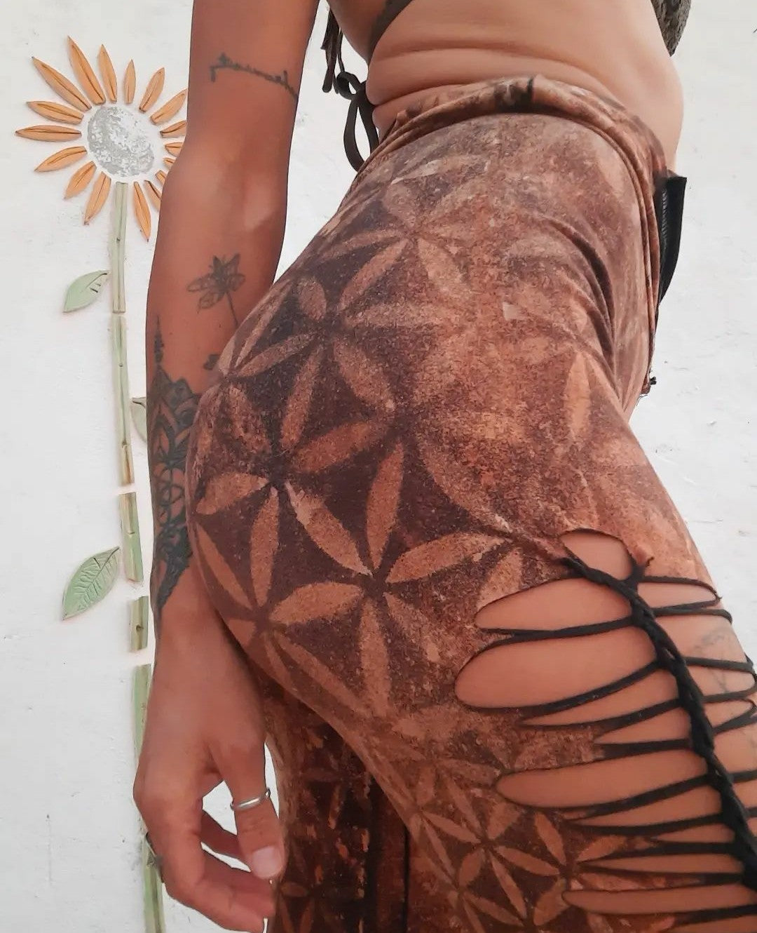 Flower Of Life Weave Leggings S/M OOAK