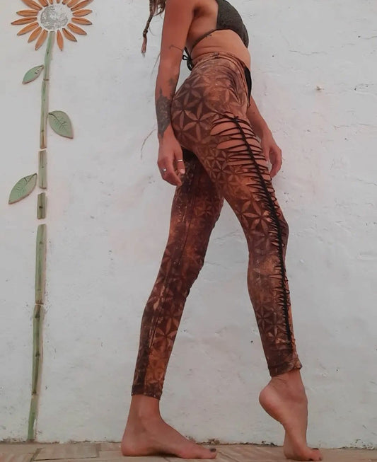 Flower Of Life Weave Leggings S/M OOAK