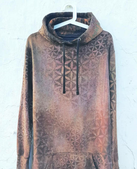 Universe Flower Of Life Longline Hoodie Dress XL