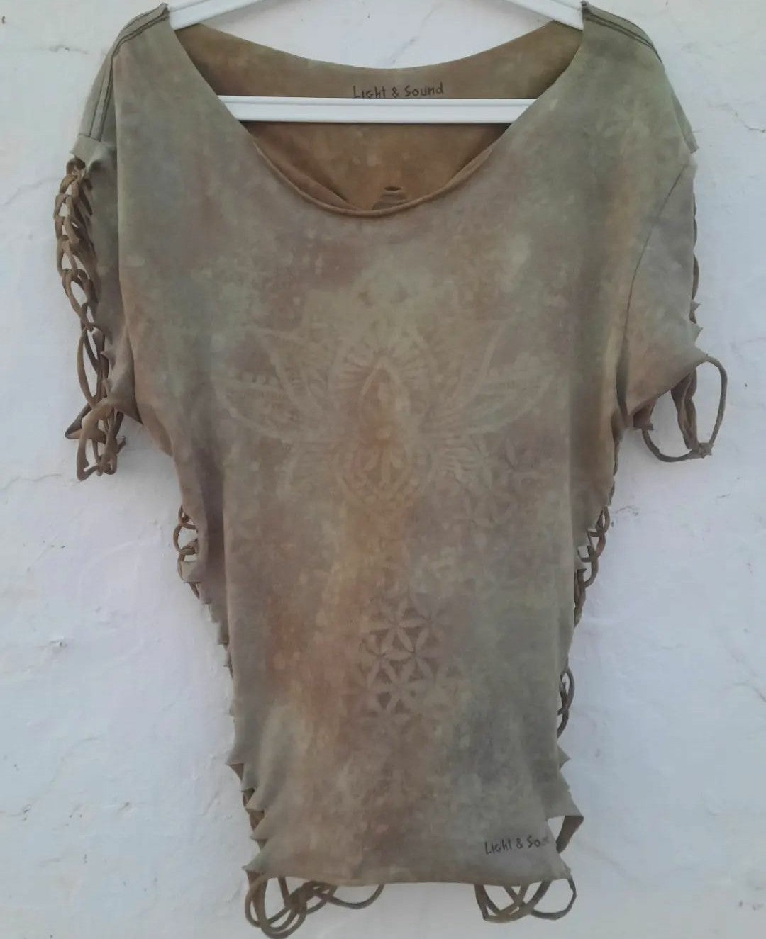 Lotus Flower of Life Universe  Dragonfly Weave Tshirt Dress One Size OOAK