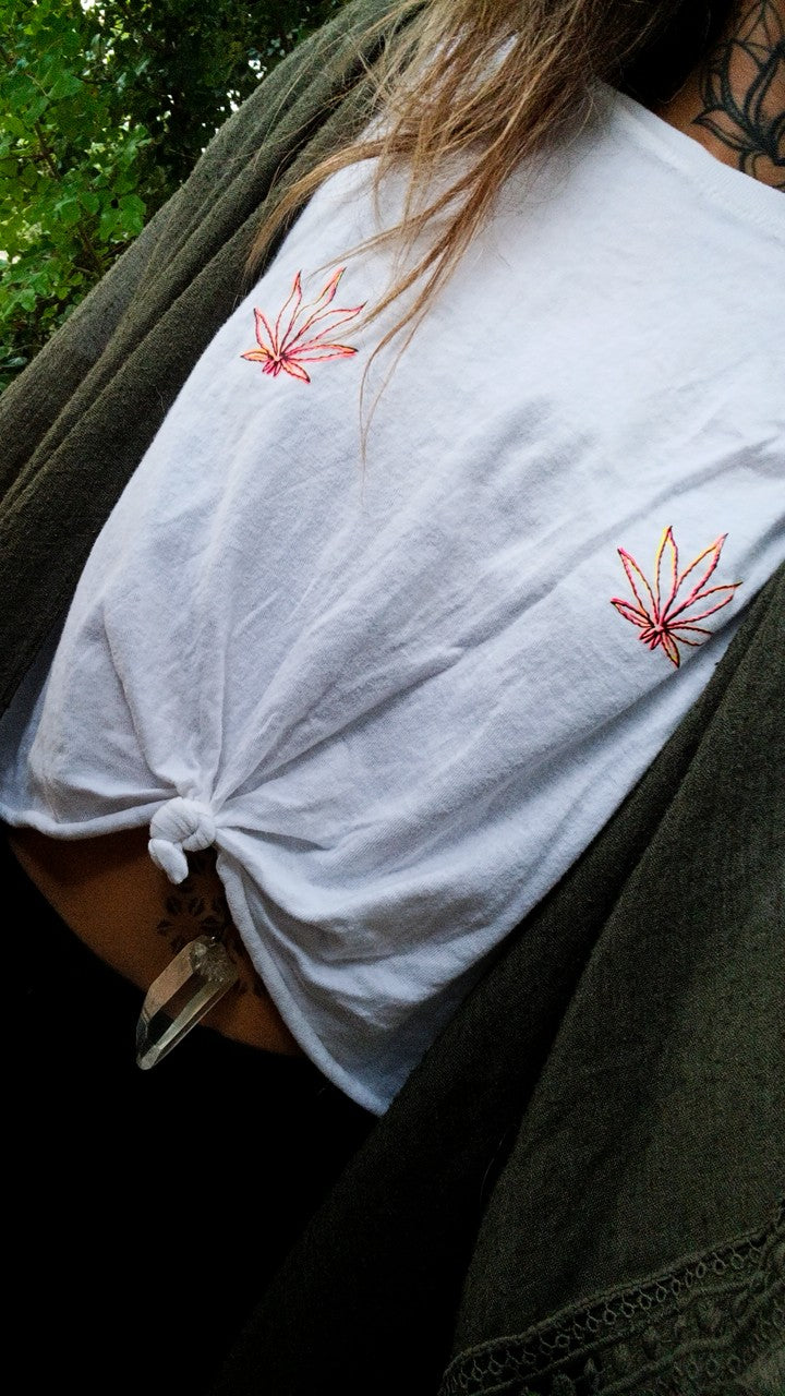Marijuana Trippy Nipple Tie Tee