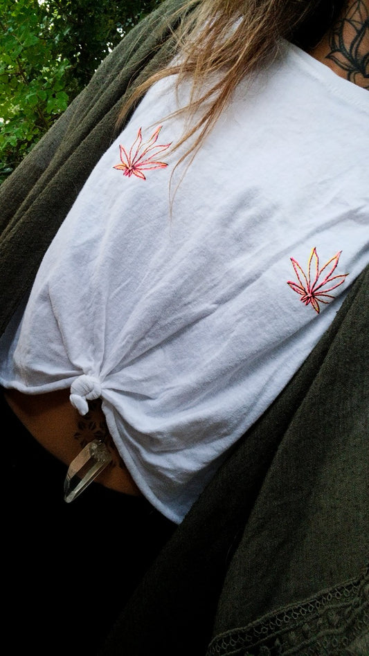 Marijuana Trippy Nipple Tie Tee